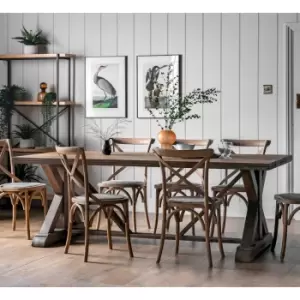 Image of Gallery Interiors Grover 6 Seater Dining Table Oak / Large