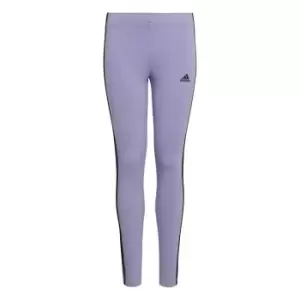 adidas Girls Essentials 3-Stripes Leggings - Purple