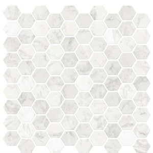Image of Fine Decor In Home Marble Peel and Stick Backsplash Tiles