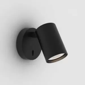 Image of Ascoli Single Switched LED Reading Light Matt Black, GU10