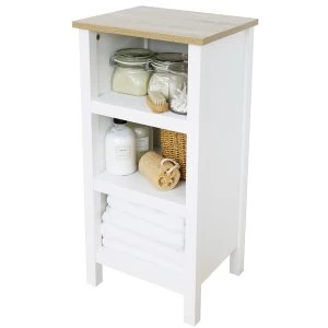 image of Robert Dyas Alethea 3-Shelf Bathroom Unit Oak