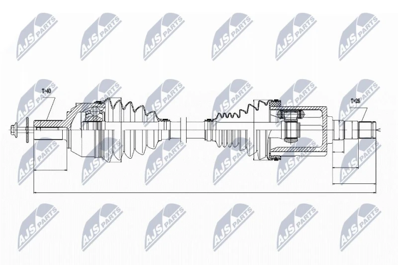 Image of NTY Drive shaft NTY NPW-VV-022