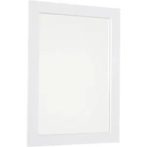 image of 72x52cm Home Mirror Thick Frame Large Elegant Design White - Kleankin