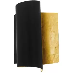 image of Netlighting Falicetto Flush Wall Light Black, Gold