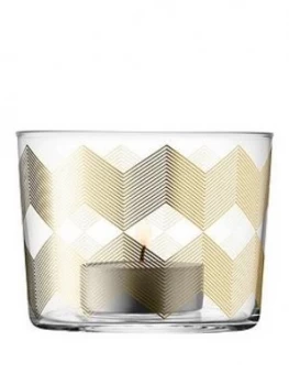 Image of Lsa International Chevron Tealight Holders ; Set Of 4