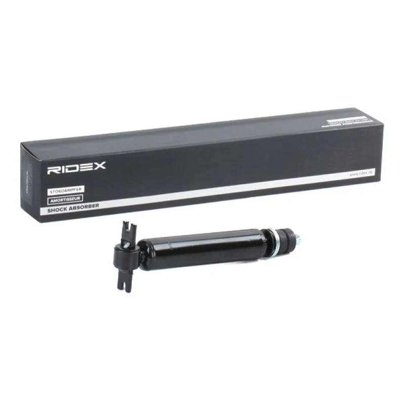 Image of RIDEX 854S0185 Shock absorber Front Axle, Oil Pressure, Twin-Tube, Telescopic Shock Absorber, Bottom Yoke Shock Absorber (854)