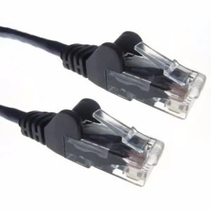 Image of Zexum Black RJ45 Cat5e High Quality 24AWG Stranded Snagless UTP Ethernet Network LAN Patch Cable - 0.3 Meter