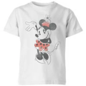 image of Disney Minnie Mouse Waving Kids T-Shirt - White - 11-12 Years