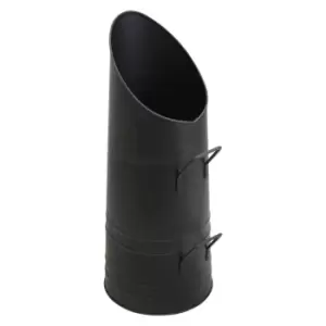 Image of JVL Bowland Black Iron Fireplace Accessory Coal Scuttle Hod Bucket