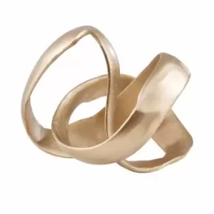 Image of Interiors By Ph Aluminium Knot Sculpture Gold