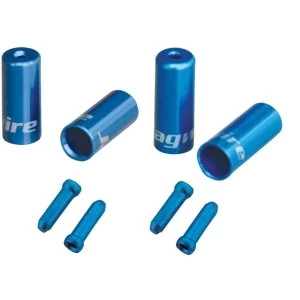 Image of Jagwire Brake/Gear Universal Pro End Cap Packs (For Braided Housing) Blue 4.5/5mm
