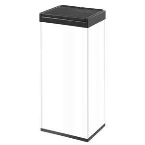 Original Hailo Big Box Touch 60 Steel Coated Waste Bin 60 Litres White