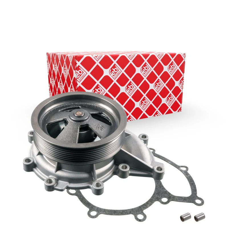 Image of FEBI BILSTEIN 31550 Water pump Aluminium, with belt pulley, with gaskets/seals Aluminium Water Pump (1260)