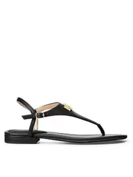 image of Lauren by Ralph Lauren Ellington Sandals Casual, Black, Size Us 5, Women