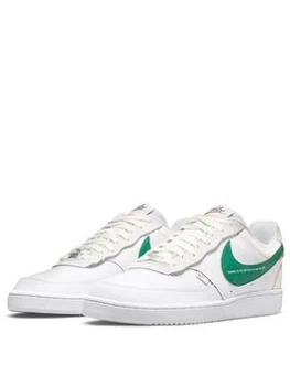 Image of Nike Court Vision Low Premium - White/Green, Size 11, Men