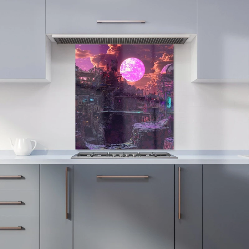Image of Designer Kitchen Splashbacks Elena Sable: 00061 Kitchen Splashback Size: 600mm x 750mm Multicolor Unisex 600mm x 750mm