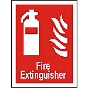 image of Fire Extinguisher Sign Fire Extinguisher Vinyl 15 x 20 cm