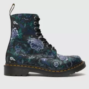 Image of Dr Martens Navy & Black 1460 Pascal Floral Boots