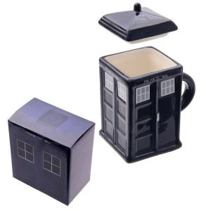 image of Police Box Square Mug with Lid