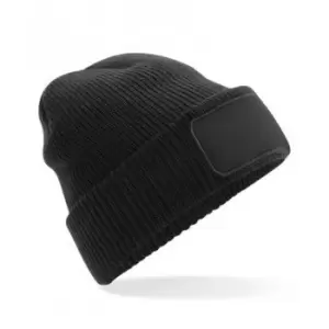 image of Beechfield Adults Thinsulate Printers Beanie (One Size) (Black)