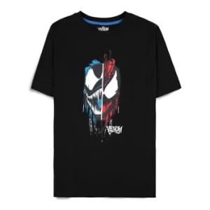 Image of MARVEL COMICS Venom Two-toned Coloured Graphic T-Shirt, Male, Extra Large, Black (TS187386SPN-XL)