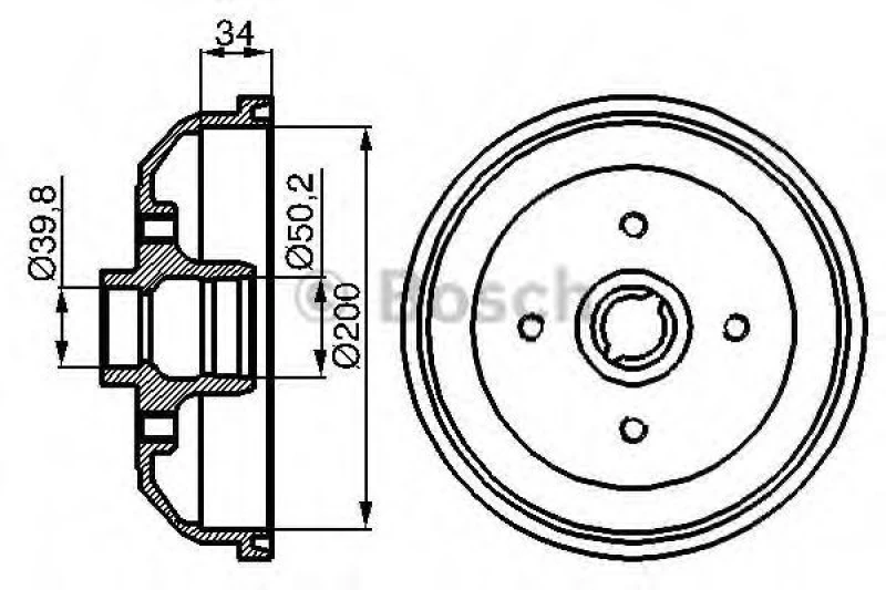 Image of Brake drum Bosch 0 986 477 040