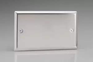 Image of Varilight Classic Double Blank Plate (Double XCDB) - Polished Chrome - XCDB