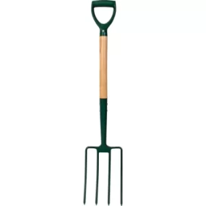 Image of Digging Fork Carbon Steel, Wooden Shaft