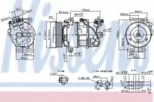 Image of Nissens Compressor, air conditioning AC 890126