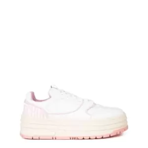 image of LOVE MOSCHINO Chunky Basketball High-Top Trainers - White