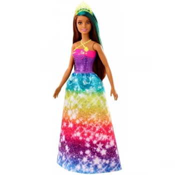 image of Barbie: Dreamtopia - Princess Brunette With Green Hairstreak