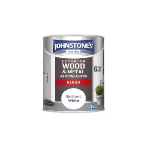Image of Johnstone's Exterior Hardwearing Gloss Brilliant White 750ml - Brilliant White