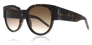 image of Yves Saint Laurent SLM19 Sunglasses Havana / Brown 002 54mm