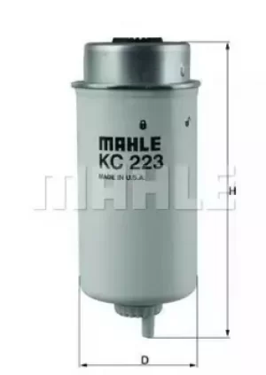 image of Fuel Filter KC223 77496342 by MAHLE Original