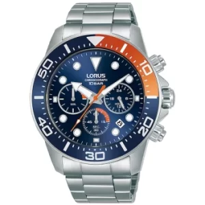 image of Lorus RT345JX9 Mens Sports Chronograph Watch Stainless Steel Bracelet