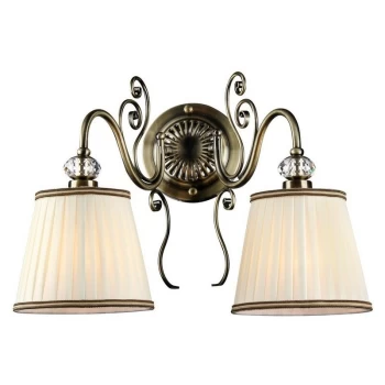 image of Maytoni Lighting - Vintage Wall Lamp Bronze Antique, 2 Light, E14