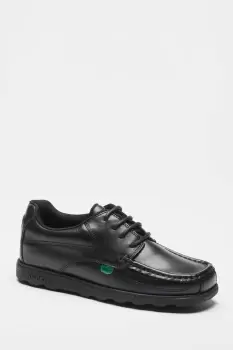 Image of Boys Kickers Fragma Lace Up Shoes - Black - Size: 3 Youth