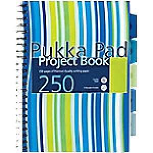 image of Pukka Pad Project Book A4 Ruled Assorted 3 Pieces of 125 Sheets