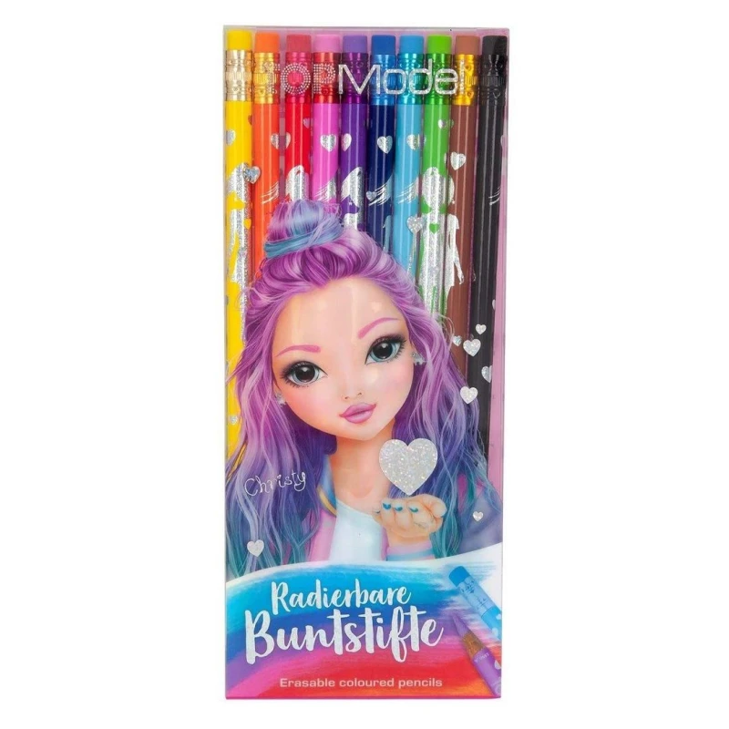 Image of TOPModel Depesche Coloured Pencils Erasable Pack of 10 Multi