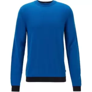 Image of Boss Boss Omanolo Knit Sweater Mens - Blue