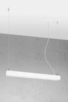 Image of Pinne Integrated LED 65cm Linear Straight Bar Pendant Light White 4000K
