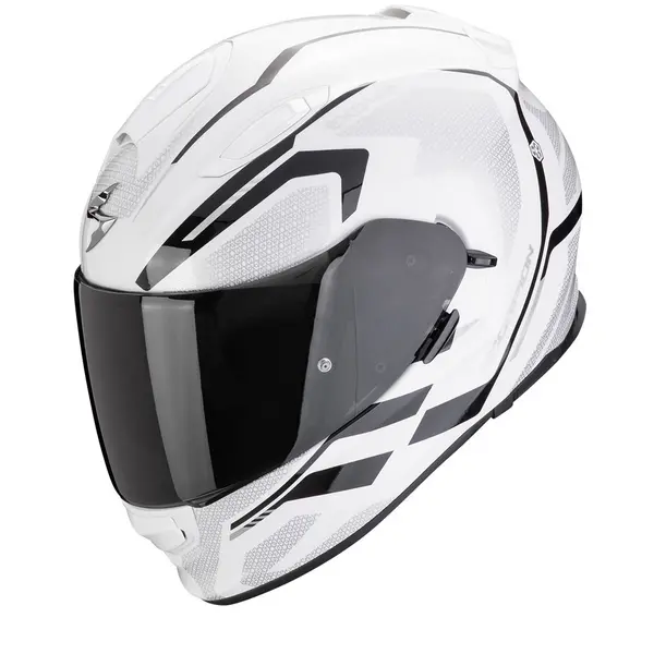 Image of Scorpion EXO-491 Kripta White-Black Full Face Helmet XL