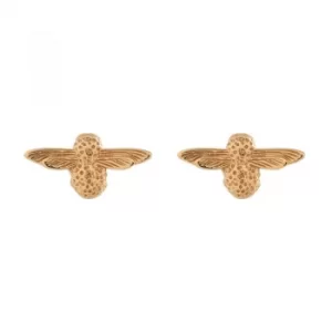 image of 3D Bee Studs Gold Earrings