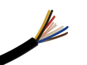 image of Black 6 & 1 Trailer Cable 8.75 Amp & 17.5mm 30m Connect 30093