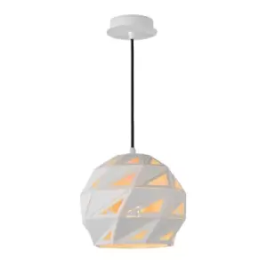 image of Malunga Modern Pendant Light - Ø25cm - 1xE27 - White