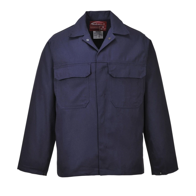 Image of Portwest Bizweld Flame Resistant Jacket Navy unisex