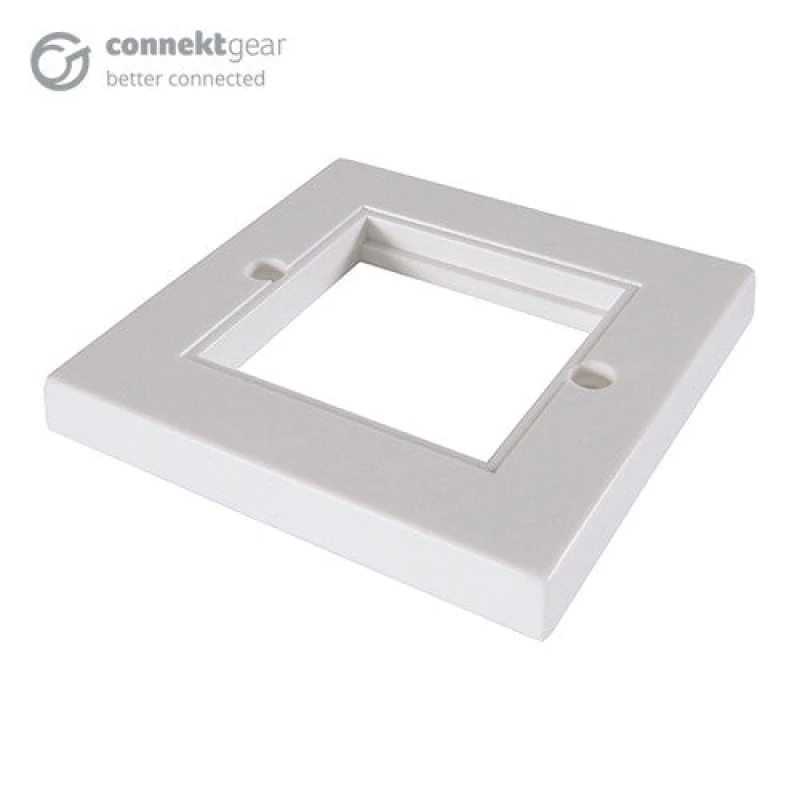 Image of CONNEkT Gear connektgear Single Faceplate for RJ45 Modules - 2 Module version 85 x 85mm - White 90-0100