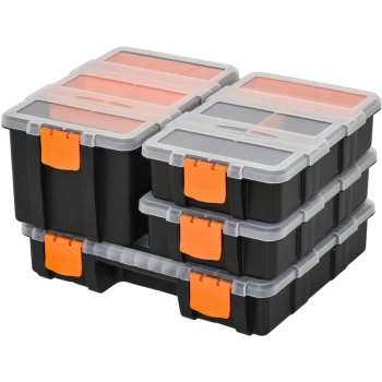 image of Durhand - Set Of 4 Utility DIY Tool Box Storage Boxes Garage Workshops Organisation