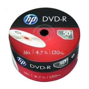 Image of HP DVD-R 16X 4.7GB Wrap Pack of 50 69303