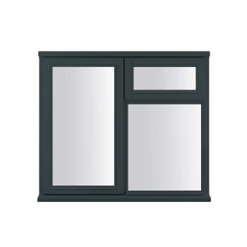 Image of Anthracite Grey Double Glazed Timber Window - 895x910mm